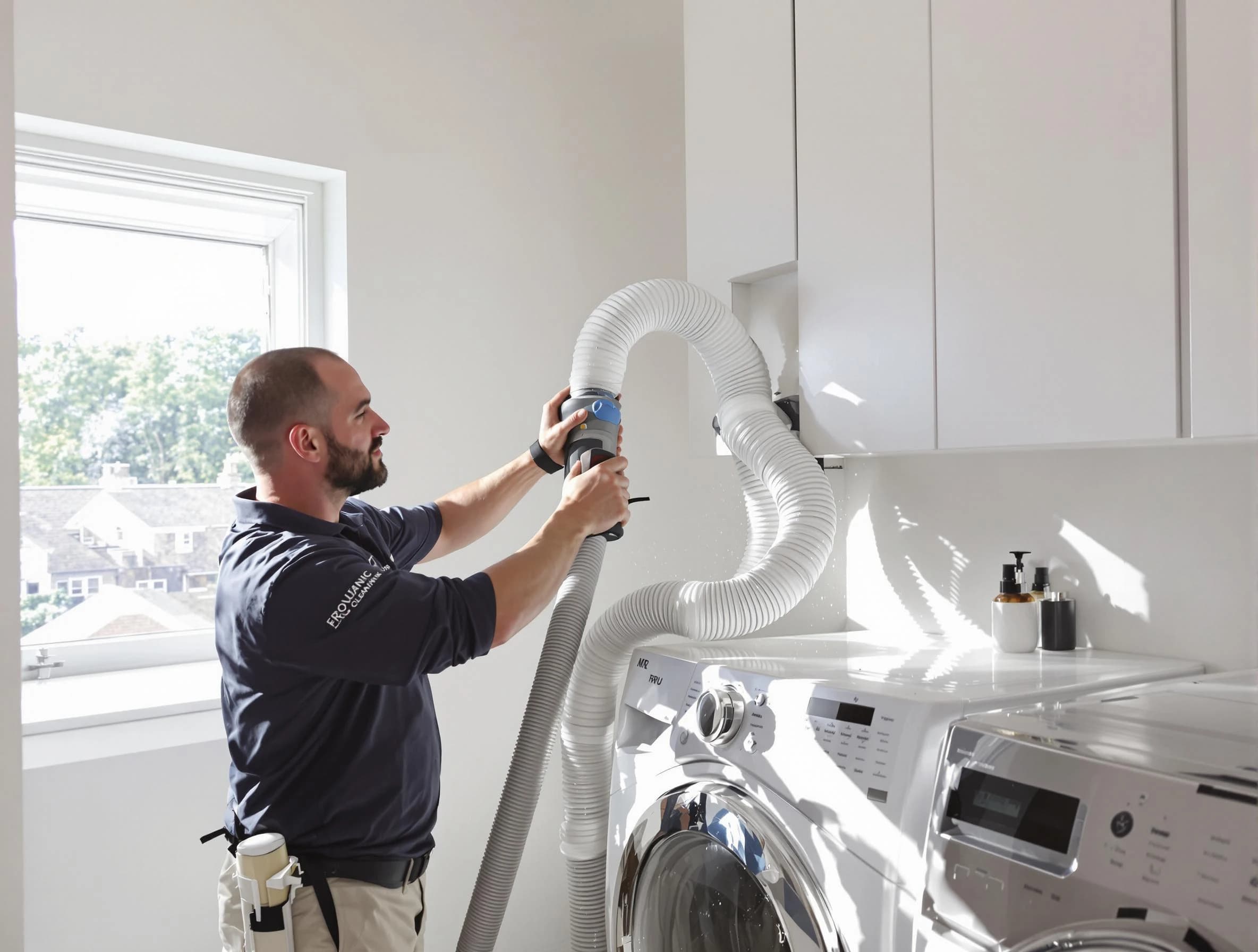 Certified Wyndham Dryer Vent Cleaning technician performing dryer vent cleaning in Wyndham